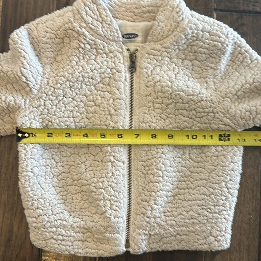 Old Navy Kids Cream Shearling Bomber Jacket Size 4T